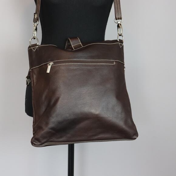 Cuoieria Fiorentina Designer Handbag/Purse Handcrafted Italy (Dark Brown) - Picture 10 of 11